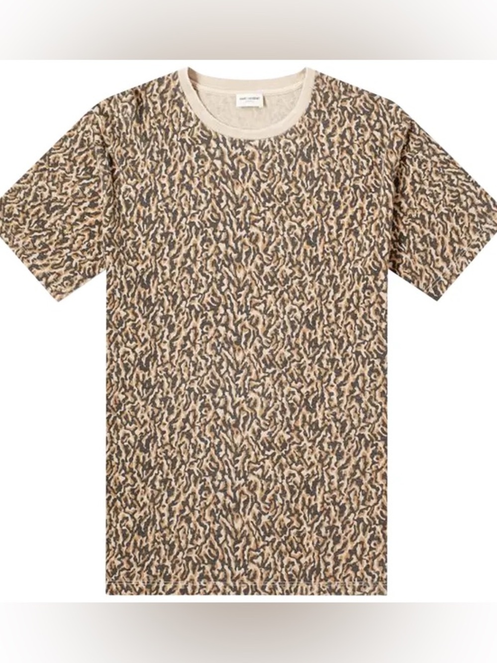 NEW Saint Laurent 2020 men’s camo leopard print shirt